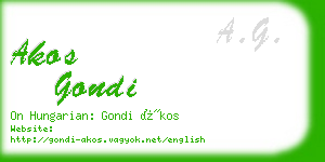 akos gondi business card